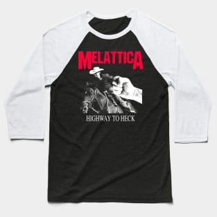 M e l a t t i c A - Poser Band Tee Funny Parody Metal Rock Music Baseball T-Shirt